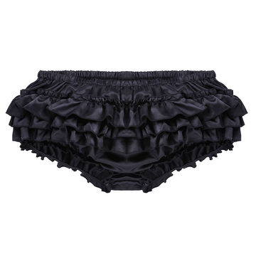 Men's Sissy Skirted Panties / Shiny Satin Ruffled Briefs / Sexy Underwear for Men - EVE's SECRETS